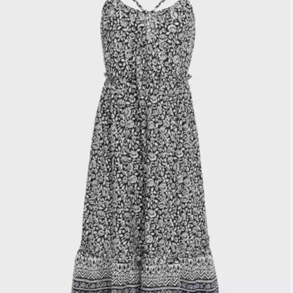 VERONICA BEARD Ayesha ruffle trimmed floral print cotton broadcloth slip dress S